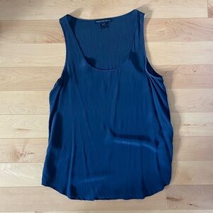 French Connection blue silk tank